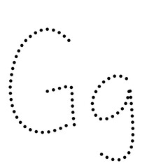 Black and white tracing alphabet 