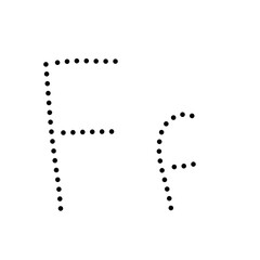 Black and white tracing alphabet 