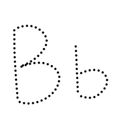 Black and white tracing alphabet 