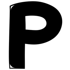 Black letter p