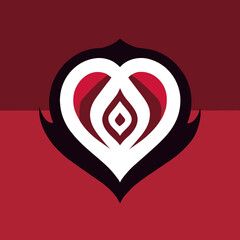 valentine day love heart logo design