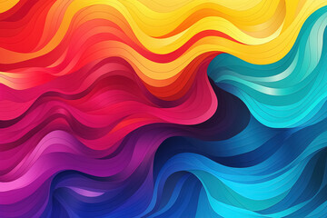 Abstract colorful wavy background. Generative Ai