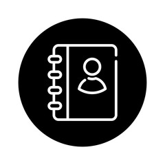 Contact address book icon.