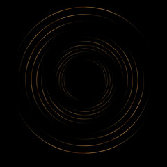 Detailed vortex, spiral element. Whirlpool, whirlpool effect. Round rotating explosion lines. Vortex radial spokes. Reel, rotating abstract shape. Golden spiral.