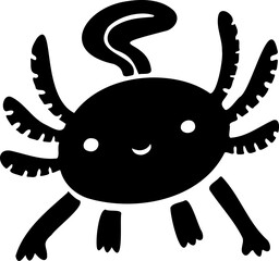 cute cartoon salamander drawing.