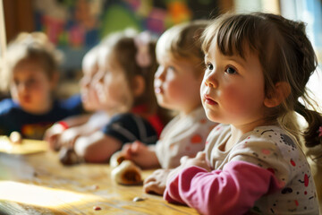 Group of young children at a kindergarten
