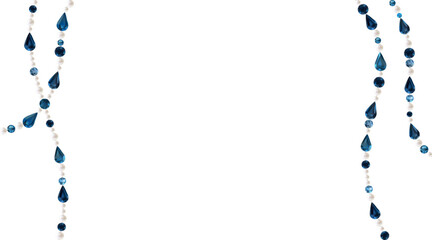 Pearl. Gems. Decoration. Diamonds. Abstract background. Jewelry. Hanging crystals. Vector illustration. Brilliant.