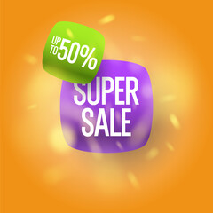 Sale banner. Original poster for discount. Element for advertising discounts. Vector graphics.