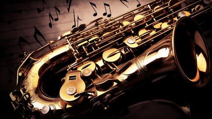 Obraz premium International jazz day background with watercolor illustration