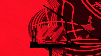 International jazz day background with watercolor illustration