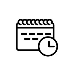 schedule outline icon pixel perfect for website or mobile app