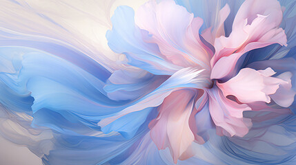 An abstract flower in bright blue and pink, in the style of photorealistic rendering, realistic...