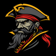  Pirate mascot logo illustration