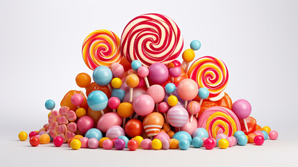Fototapeta na wymiar colorful candy isolated on white background