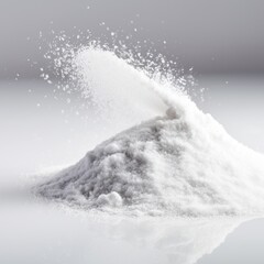 Baking soda, Sodium bicarbonate isolated on white background
