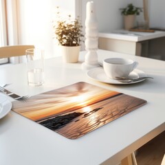 table mat on white background