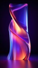 Naklejka premium Abstract colorful 3d wave background. Abstract phone wallpaper. Abstract silk flow.