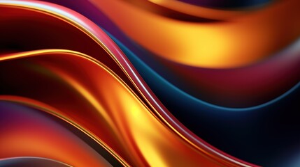 Abstract colorful background with waves. 3d illustration of colorful silk waves. Colourful flow.
