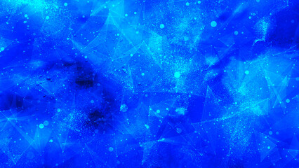 Colored polygonal space. Connection dots and lines structure. Dynamic wave of glowing points. Digital background. Technology background. Triangular futuristic business wallpaper. Plexus. 3D rendering.