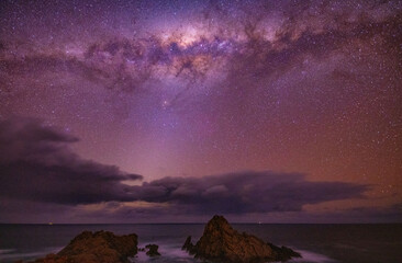 Milky way, Sugar loaf rock. WA