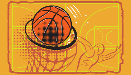 Basketball pop art design- vector 