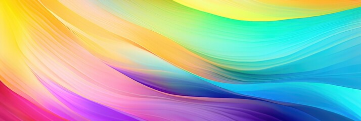 Obraz premium A vibrant rainbow with shades of turquoise, magenta, and golden yellow, time synthesis,