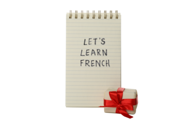 PNG, for French language day, isolated on white background.