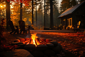 Fireside Bliss: Cozy Cabin Escape