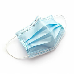 Medical protective mask on white background, ai technology