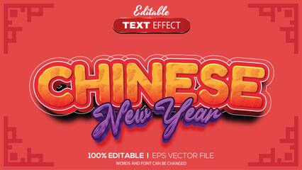 editable text effect Chinese New Year theme