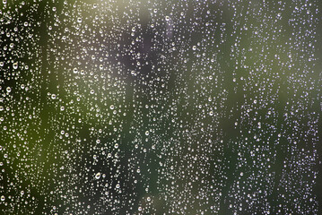 .Raindrops on the glass. Texture of raindrops on glass.