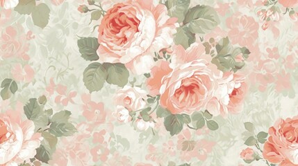 Victorian Romance. Shabby Chic Wallpaper with Pastel and Romantic Tones, Featuring a Solid Pattern for an Elegant and Timeless Aesthetic.