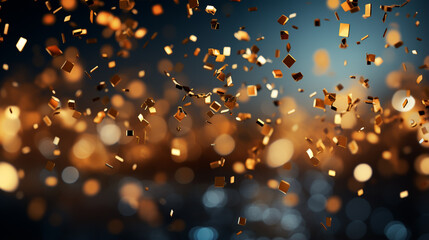 Abstract shiny color gold wave design element