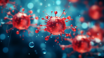 Explore the intricate beauty of red blood cells in stunning detail. - obrazy, fototapety, plakaty
