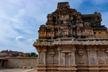 Obraz premium Exterior of the Hazararama temple, Hampi, Karnataka, India, Asia