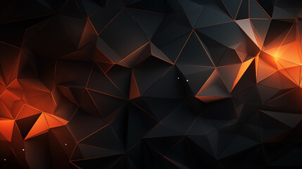 Obraz premium Abstract polygonal space low poly dark background with connecting dots and lines.