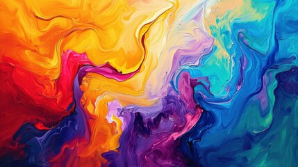 Vibrant Flow. An Exploration of Colorful and Creative Fluid Lines, Capturing Dynamic Energy and Artistic Expression.