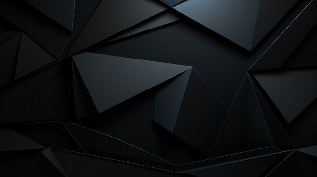 Abstract polygonal space low poly dark background with connecting dots and lines. © alexkich