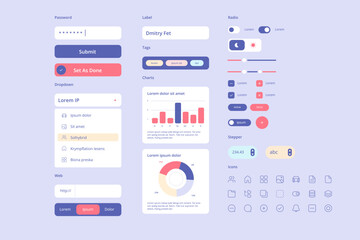 Light Mode UI Components and Elements
