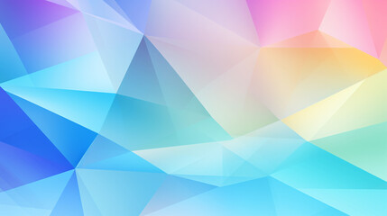 Obraz premium Watercolor-style polygon background in light rainbow colors