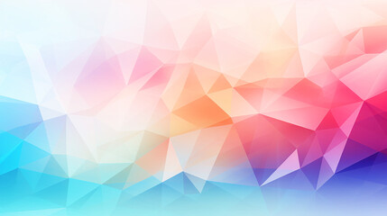 Obraz premium Watercolor-style polygon background in light rainbow colors