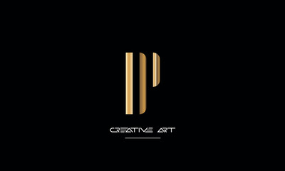 DP, PD, D, P abstract letters logo monogram