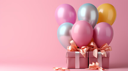 Gift box background with copy space for Christmas gifts, holidays or birthdays