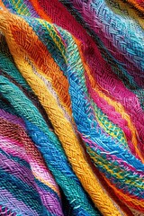 Close Up of a Multi Colored Blanket