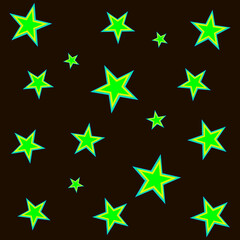 Bright stars on a black background. festive abstraction. Background.