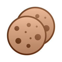 Cookie icons, minimalist vector illustration and transparent graphic element. Isolated on white background