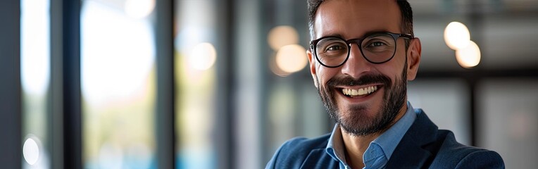 Smiling Man With Glasses and Beard