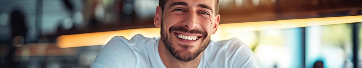 Fototapeta premium Handsome man smiling portrait