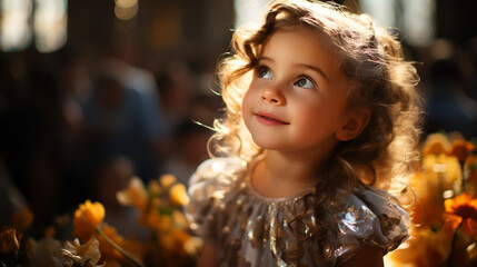 Fototapeta premium Kids in the wedding at church