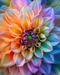 Fototapeta premium Colorful dahlia flower close up